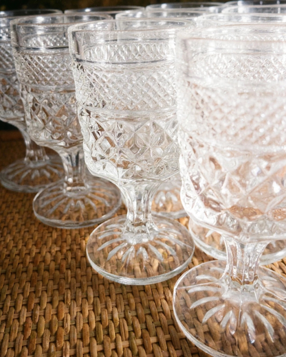 Vintage Anchor Hocking Wexford Water Goblets