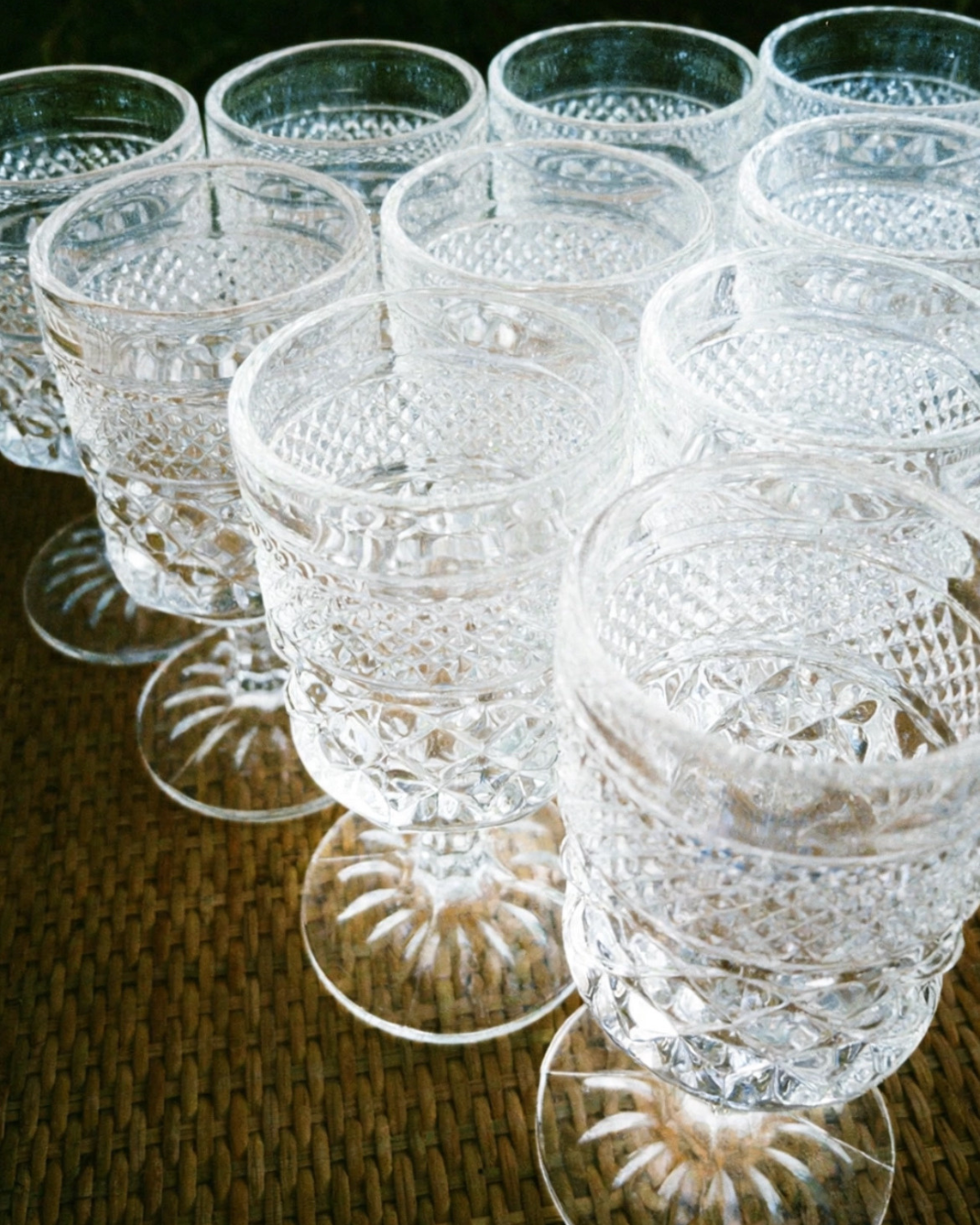 Vintage Anchor Hocking Wexford Water Goblets
