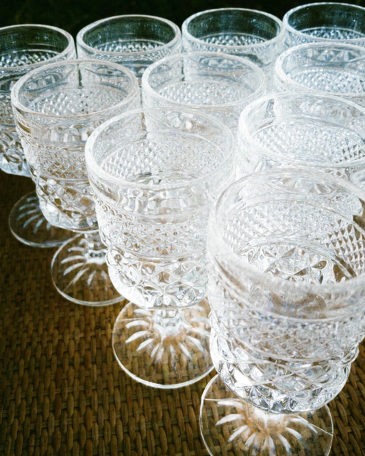Vintage Anchor Hocking Wexford Water Goblets